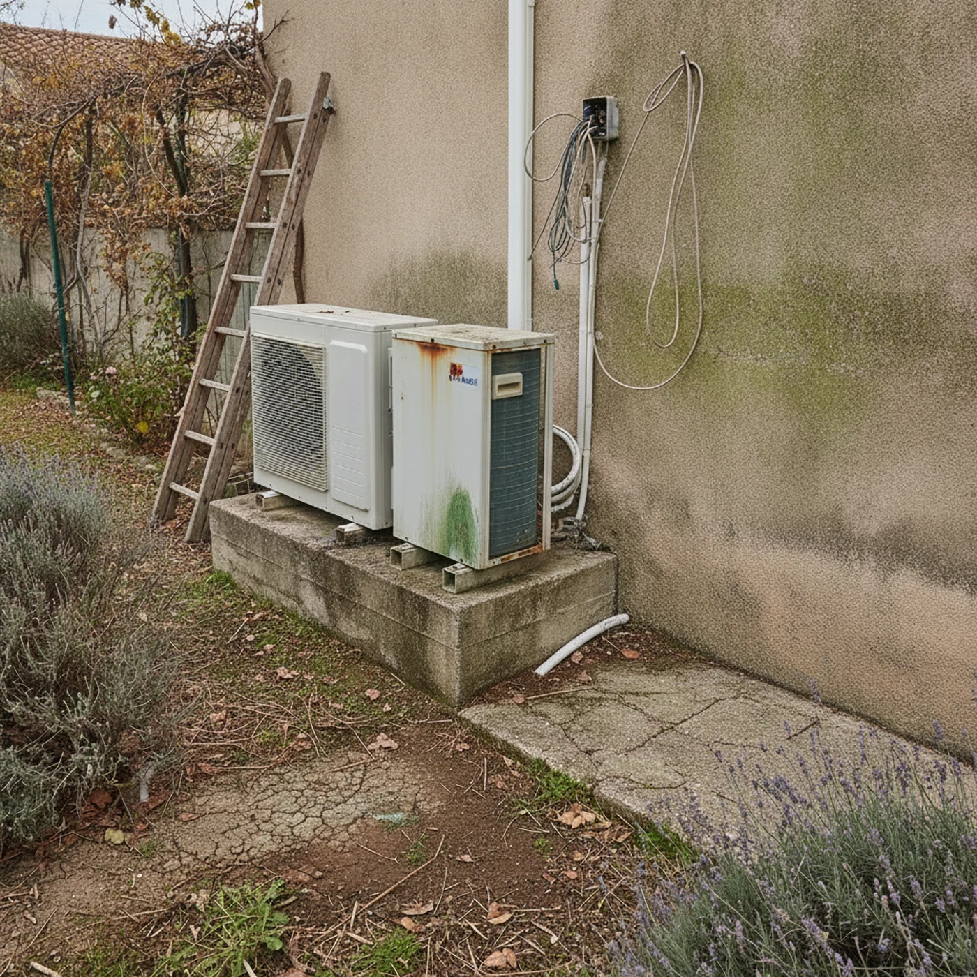 Après dépannage, évacuation condensats remise en état à Grans